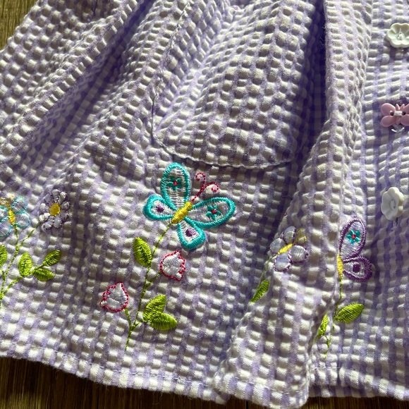 Vintage Gingham Embroidered Dress 18 Months - Picture 5 of 8